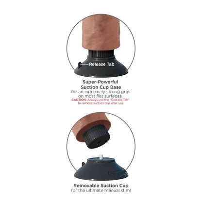 Product with a super-powerful suction cup base and a removable suction cup on a white background.