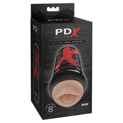 PDX Elite air-tight oral stroker packaging on a white background