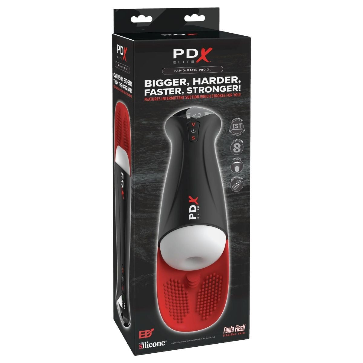 PDX Elite packaging with black and red design on a white background