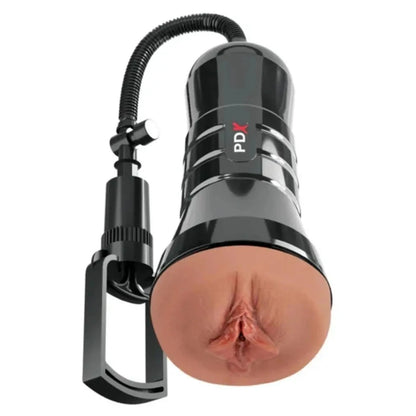 Pipedream PDX Extreme Wet Pussies Super Sucker XXL Stroker Masturbator Brown on a white background