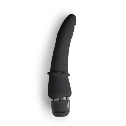 Powercocks 7 Inch Slim Realistic Anal Multispeed Vibrator Dildo Black Waterproof