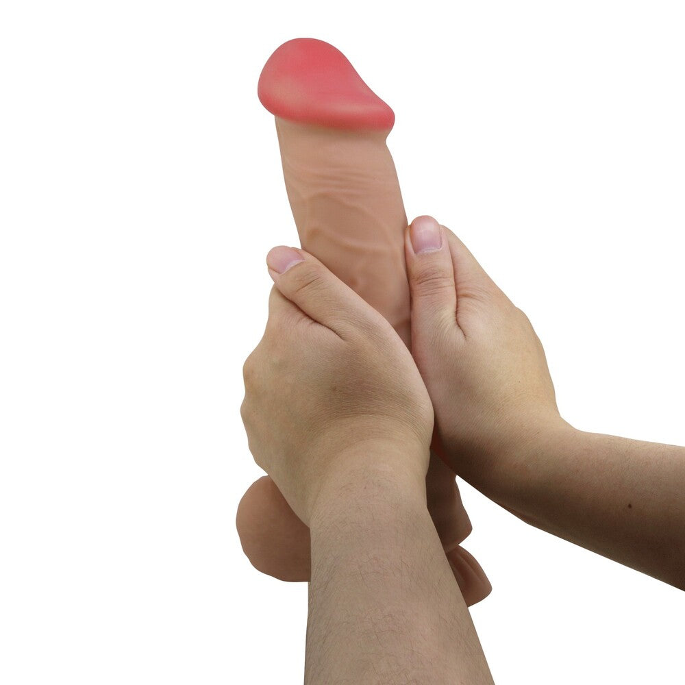 Pretty Love Lisle Sliding Skin 8 Inch Realistic Suction Cup Dildo on a white background
