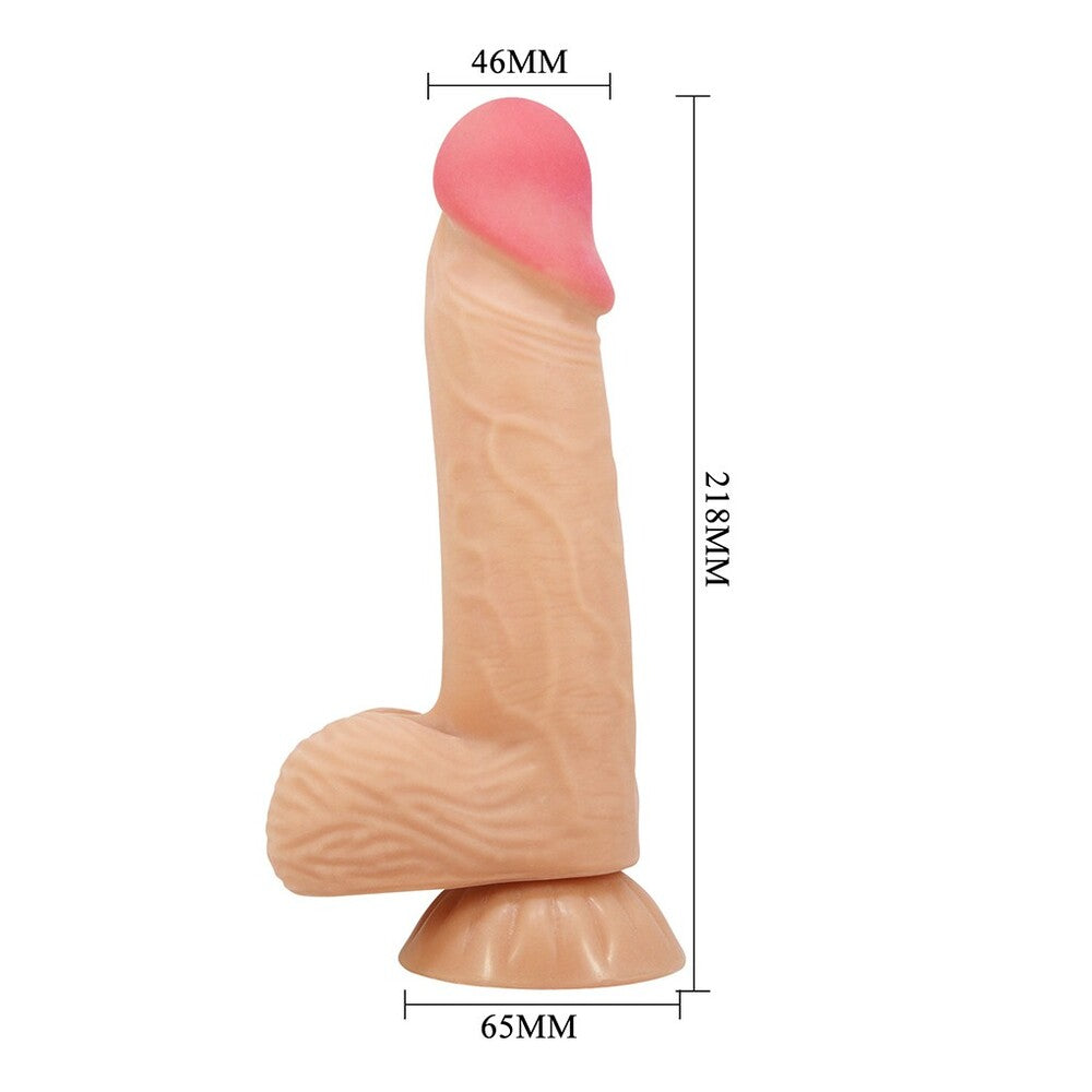 Pretty Love Lisle Sliding Skin 8 Inch Realistic Suction Cup Dildo on a white background