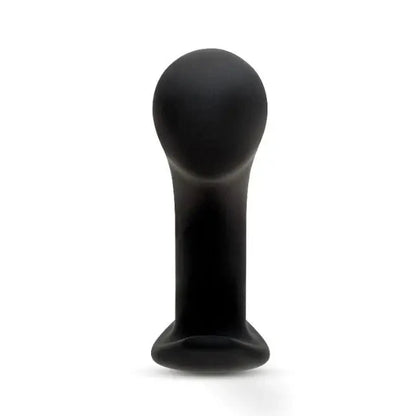 Black anal prostate remote control massager vibrator on a white background