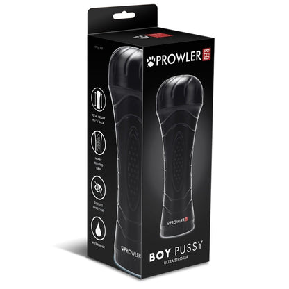 Black packaging of a product with 'Prowler' branding on a white background