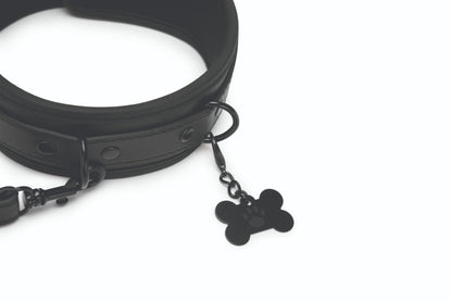 Prowler RED Collar & Leash BDSM Fetish Puppy Pet Play Faux Leather Adjustable
