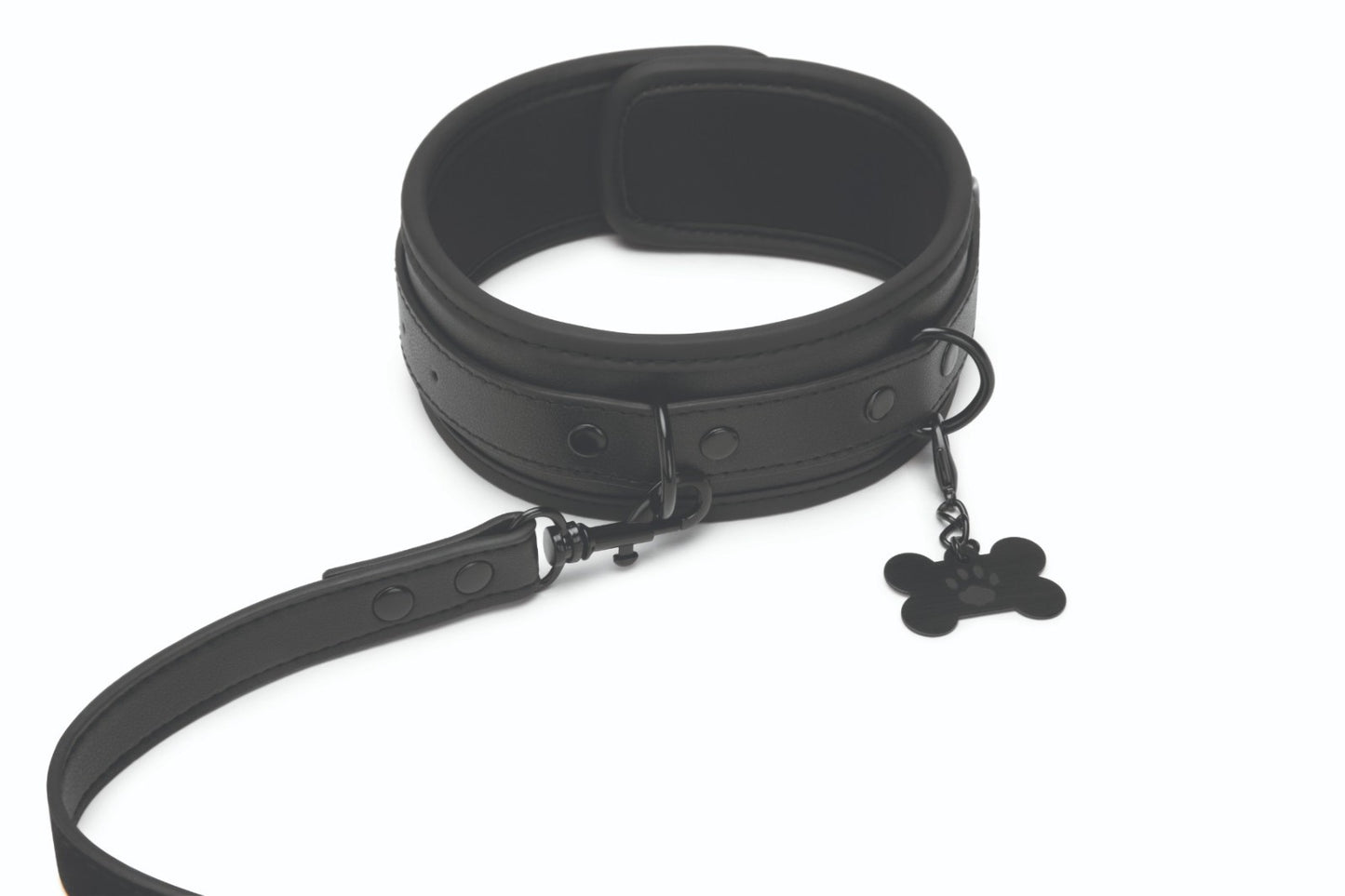 Prowler RED Collar & Leash BDSM Fetish Puppy Pet Play Faux Leather Adjustable