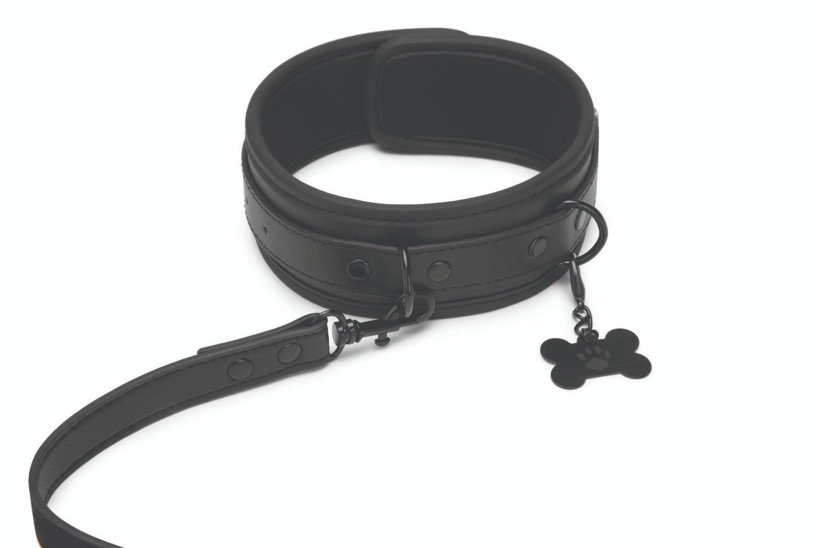 Prowler RED Collar & Leash BDSM Fetish Puppy Pet Play Faux Leather Adjustable