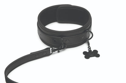 Prowler RED Collar & Leash BDSM Fetish Puppy Pet Play Faux Leather Adjustable