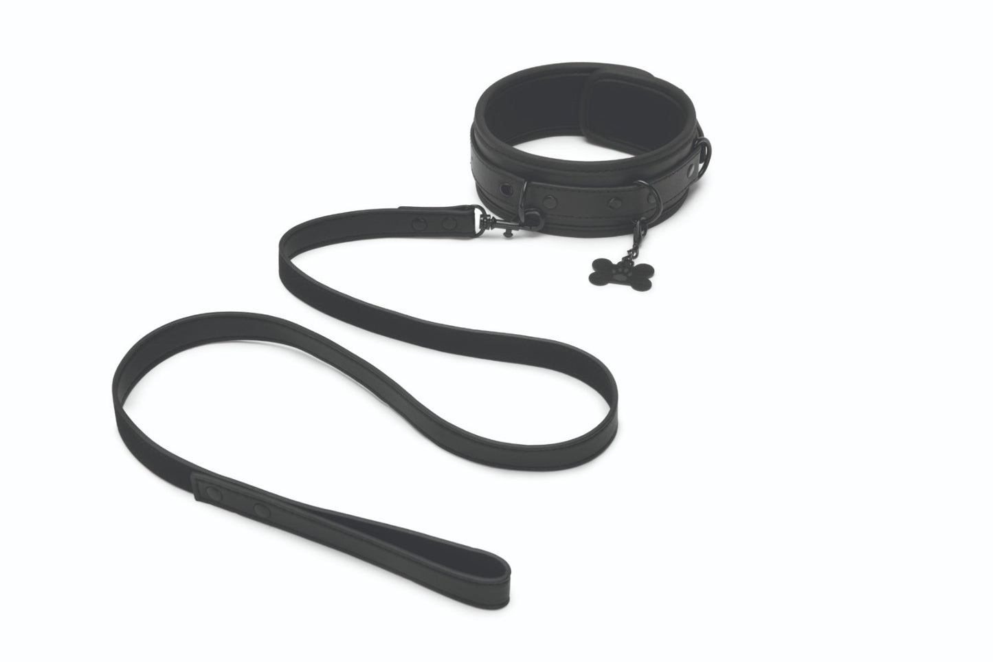 Prowler RED Collar & Leash BDSM Fetish Puppy Pet Play Faux Leather Adjustable
