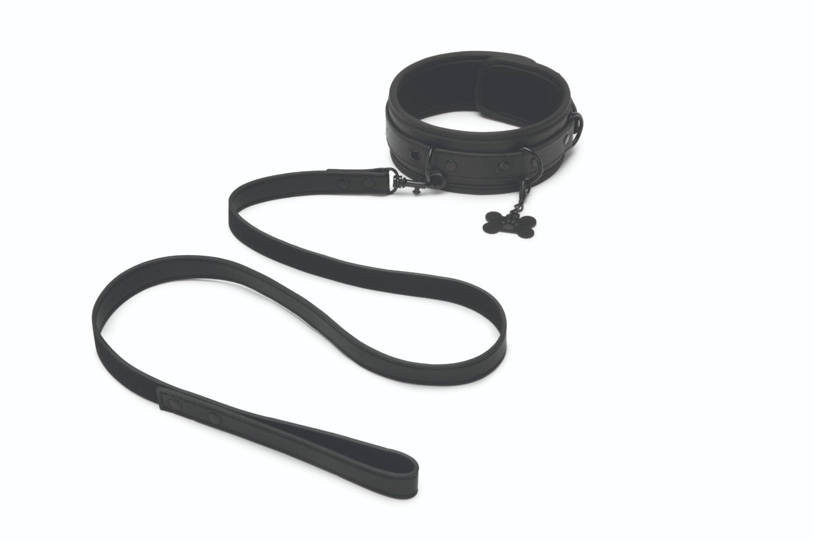 Prowler RED Collar & Leash BDSM Fetish Puppy Pet Play Faux Leather Adjustable