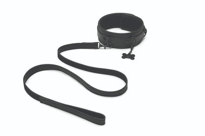 Prowler RED Collar & Leash BDSM Fetish Puppy Pet Play Faux Leather Adjustable
