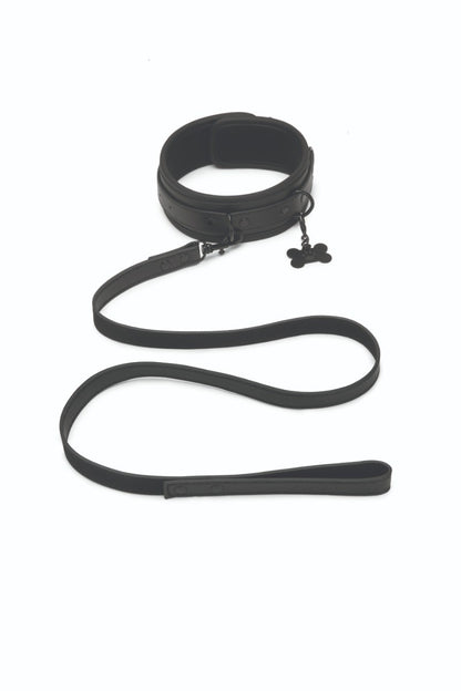 Prowler RED Collar & Leash BDSM Fetish Puppy Pet Play Faux Leather Adjustable