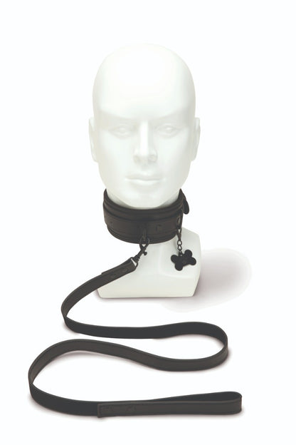 Prowler RED Collar & Leash BDSM Fetish Puppy Pet Play Faux Leather Adjustable