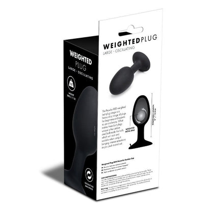 Box packaging of a 'Weighted Plug' product on a white background