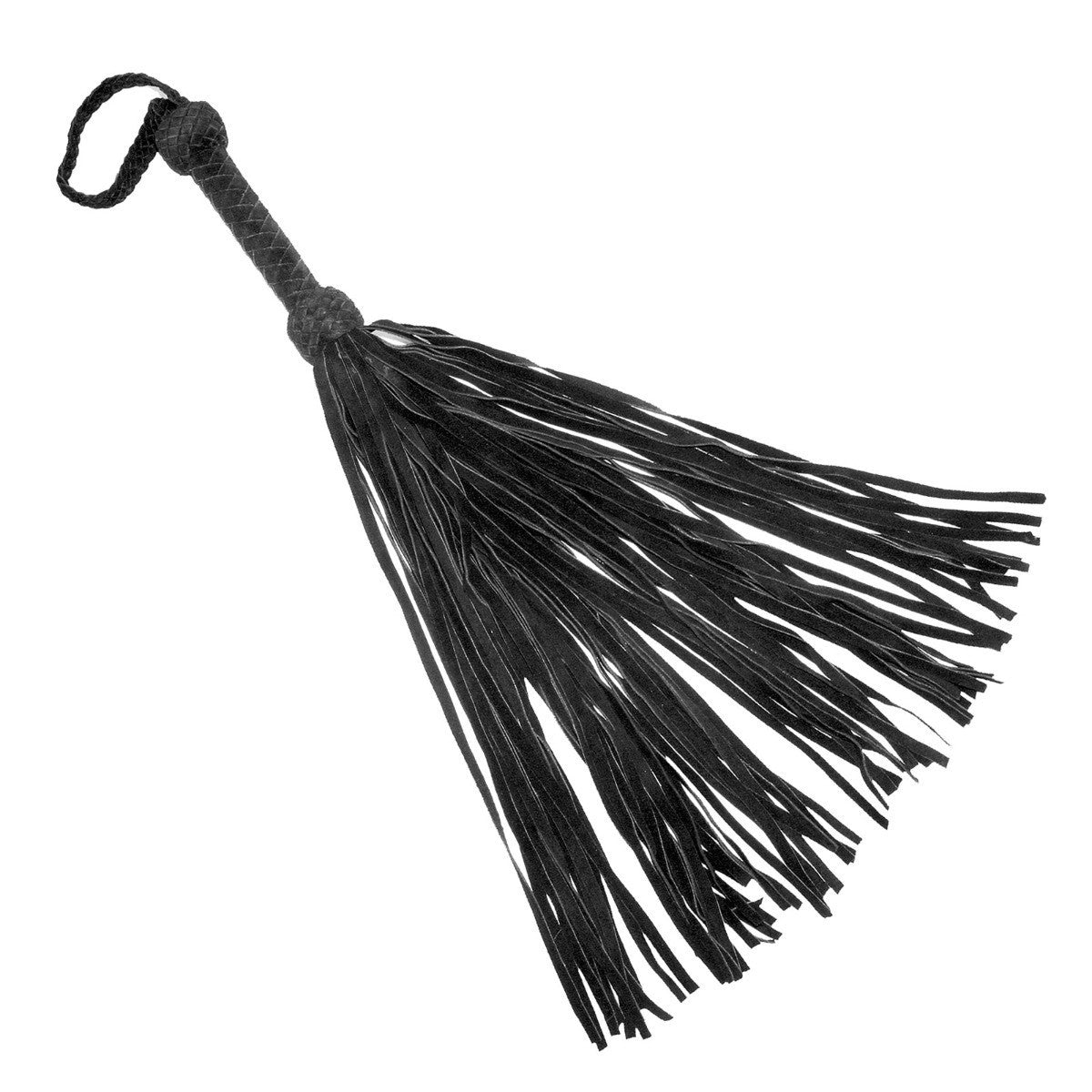 Prowler RED Leather Suede Flogger BDSM Fetish Whip Crop Impact Play Kink Black