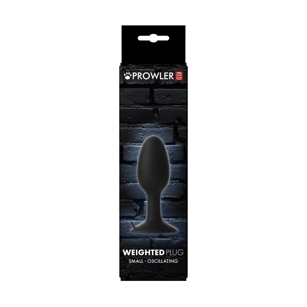 Package of a weighted plug with 'Prowler' branding on a black background