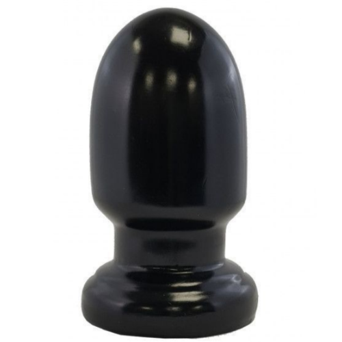 Black rubber anlal plug on a white background