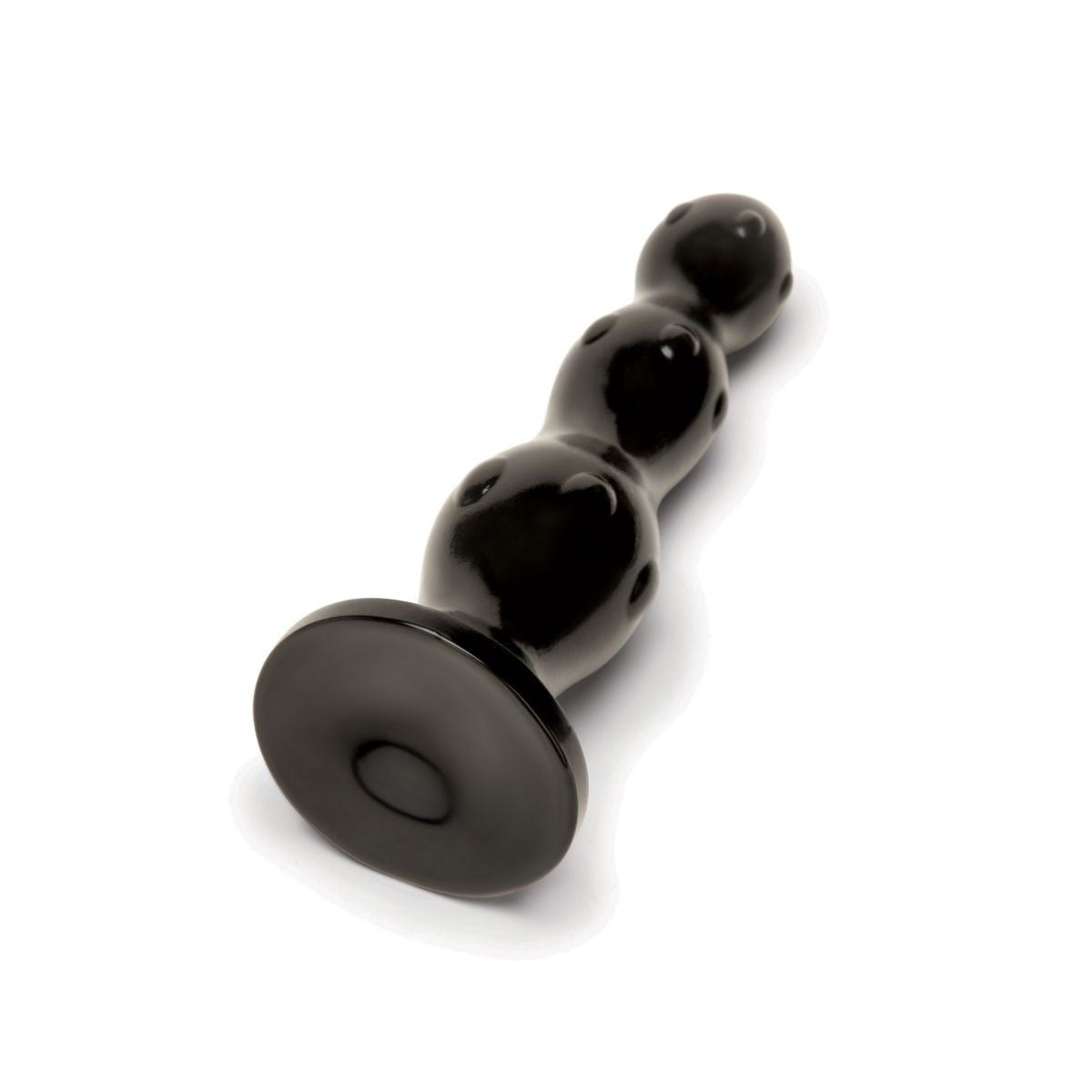 Black butt plug on a white background