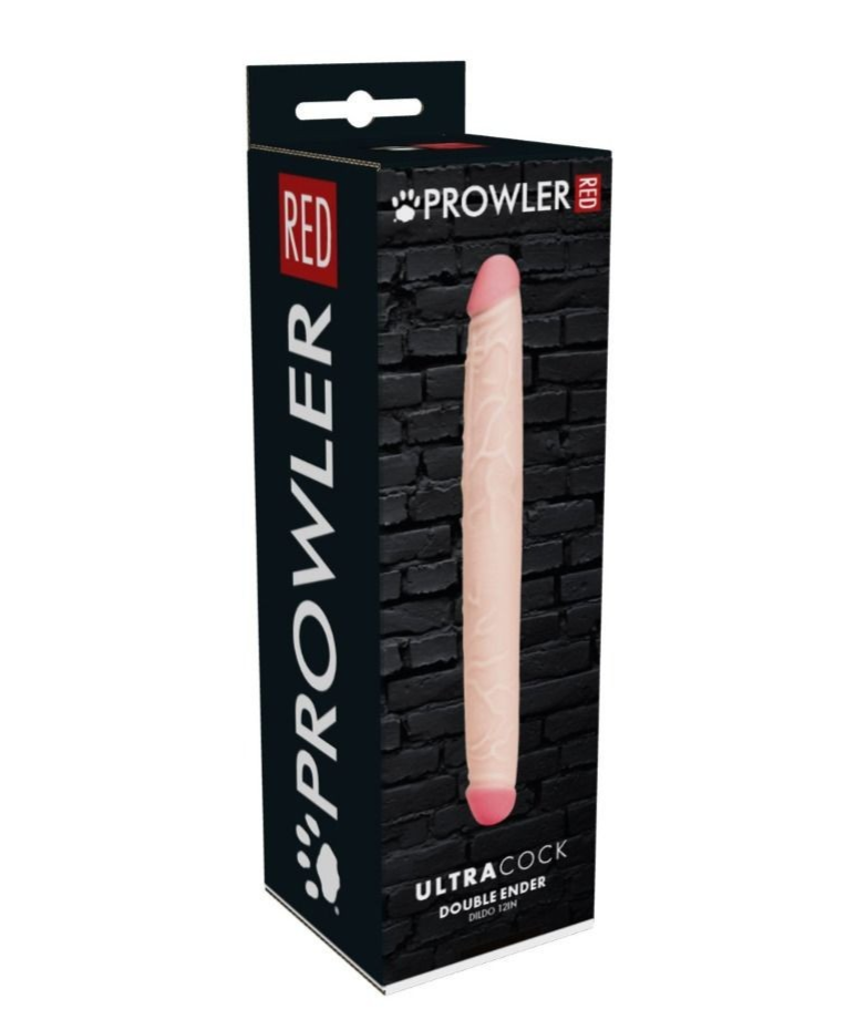 Prowler UltraCock packaging with a black brick wall background