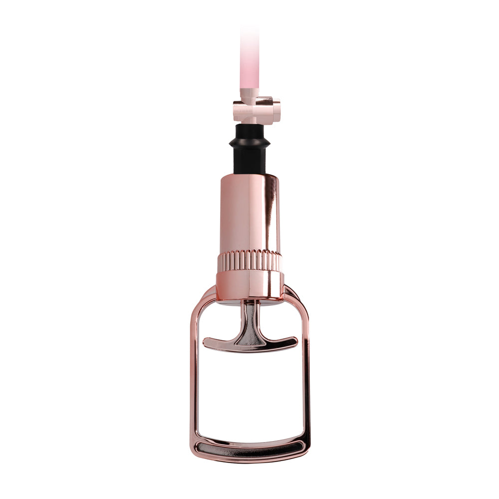 Pumped Clitoral & Nipple Pump Set Transparent Rose Gold Vacuum Suction Device