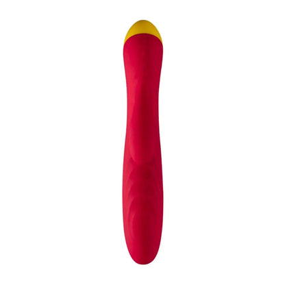 Red and yellow massager on a white background