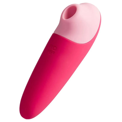 ROMP Shine X Silicone Clitoral Stimulator Pleasure Air Pulse Vibrator Pink on a white background