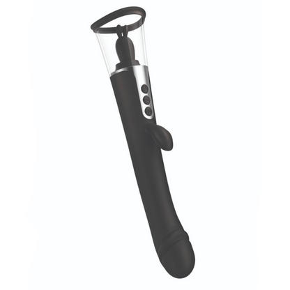 Rabbit Company 3 Way Pussy Pump Licking Vibrator Clit G-Spot Silicone Massager