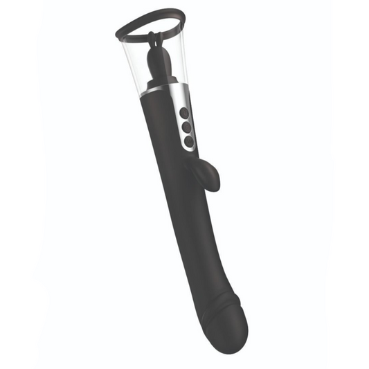 Rabbit Company 3 Way Pussy Pump Licking Vibrator Clit G-Spot Silicone Massager