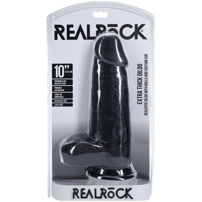 RealRock 10-inch extra thick dildo packaging on a white background
