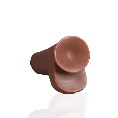 RealRock Extra Thick Suction Cup Dildo Cock Balls Tan Realistic Veiny 10 Inch