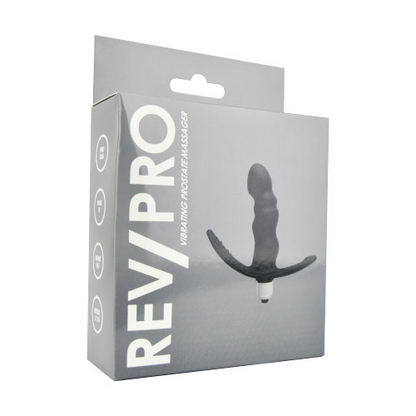 Rev Pro packaging with a black and gray device on a white background