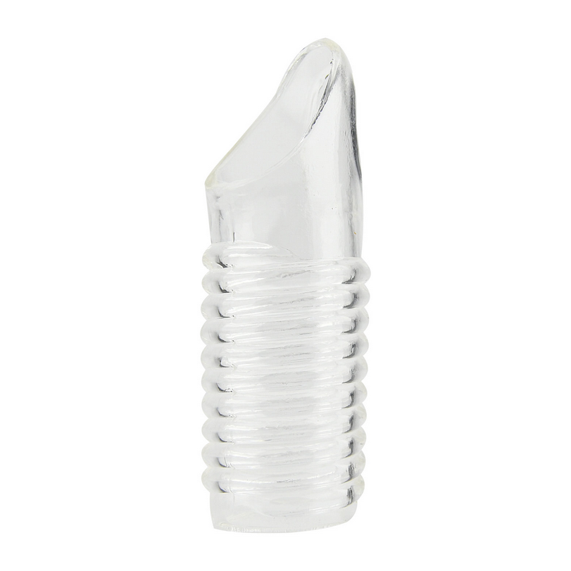 Rev-Sleeves Ribbed Penis Cock Sleeve Extension with Ball Loop Girth Extender