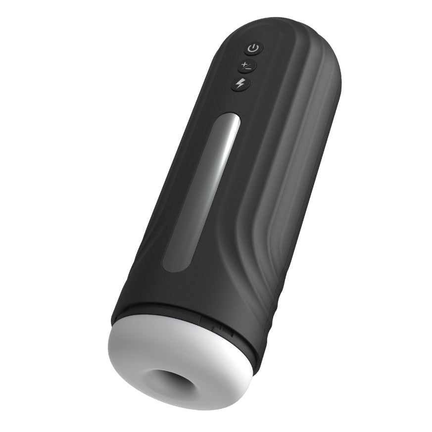 Black and white electronic device on a white background