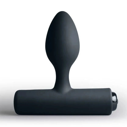 Black electronic massage device on a white background