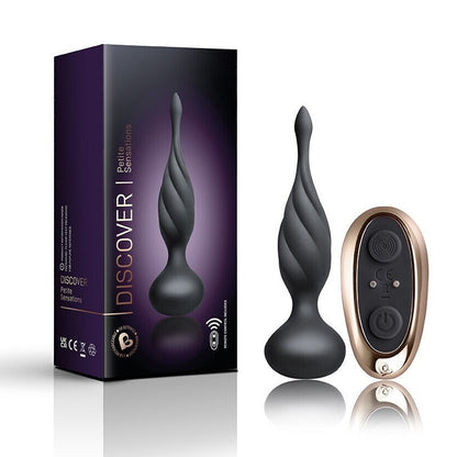 Sexual product with packaging and remote control on a white background