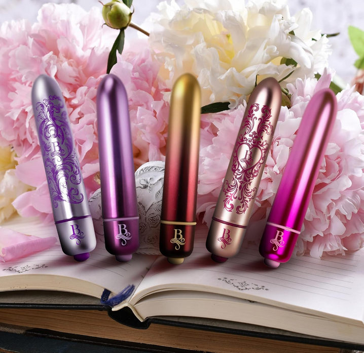 Five decorative massage vibes with floral and book background