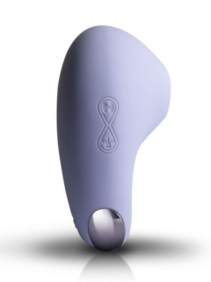 Purple silicone product with a logo on a white background