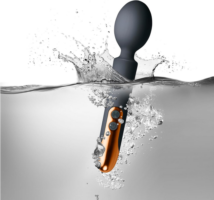 Rocks Off Oriel Rechargeable Wand Massager Vibrator Waterproof 10 Function Black