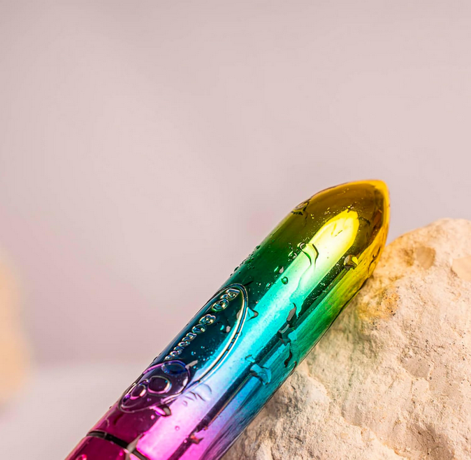Rocks Off RO-80mm Rainbow Bullet Clitoral Massager Silicone 7 Speed Vibrator