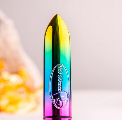 Rocks Off RO-80mm Rainbow Bullet Clitoral Massager Silicone 7 Speed Vibrator