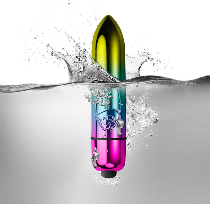Colorful underwater bullet vibrator with water splash effect