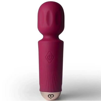 Rocks Off Rechargeable Mini Massage Wand Azalea Red Vibrator on a white background