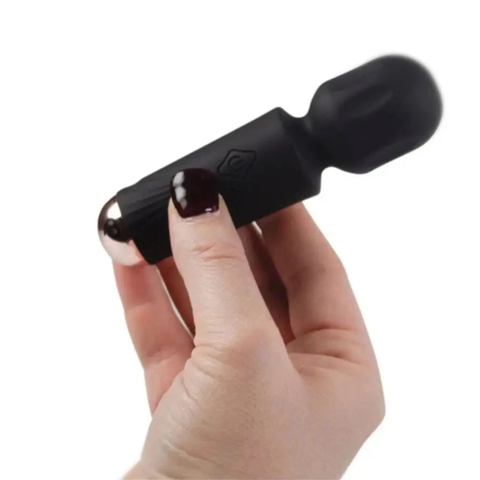 Rocks Off Rechargeable Mini Massage Wand Black Tulip Vibrator
