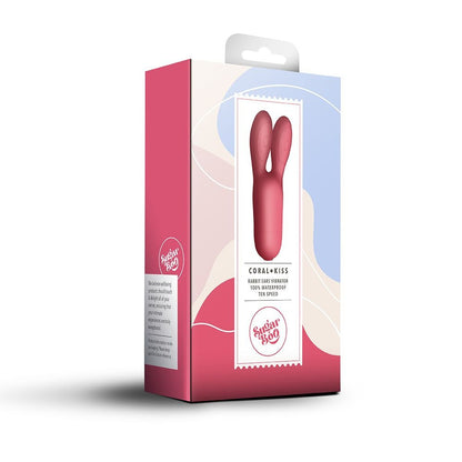 Pink packaging of a product with visible branding on a white background