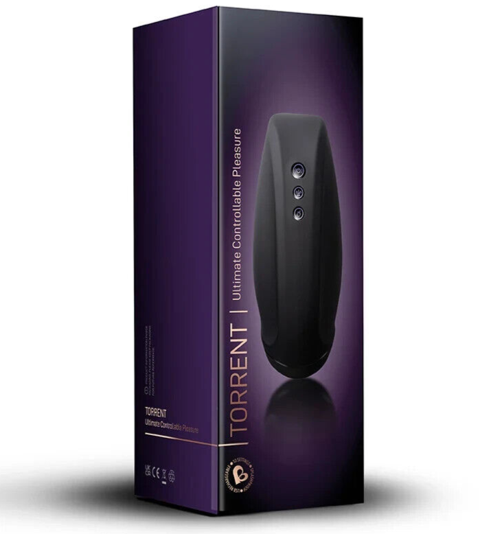 Purple packaging of a device with 'Torrent' branding on a white background