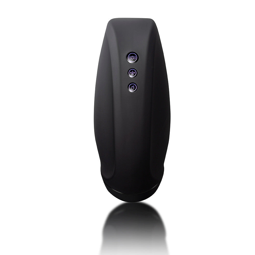 Black electronic massage
device with buttons on a white background