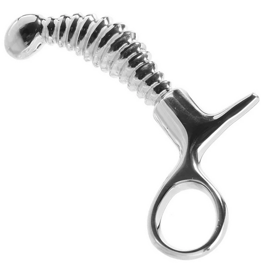 Rouge Stainless Steel Butt Anal Plug Prostate Ribbed P-Spot Fetish Probe Bondage