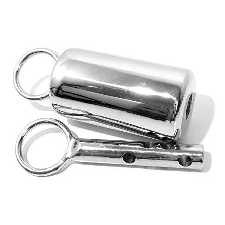 Rouge Stainless Steel Ice Lock Time-Release Bondage Restraint on a white background