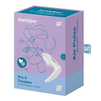 Satisfyer Pro 4 Couples vibrator packaging on a white background